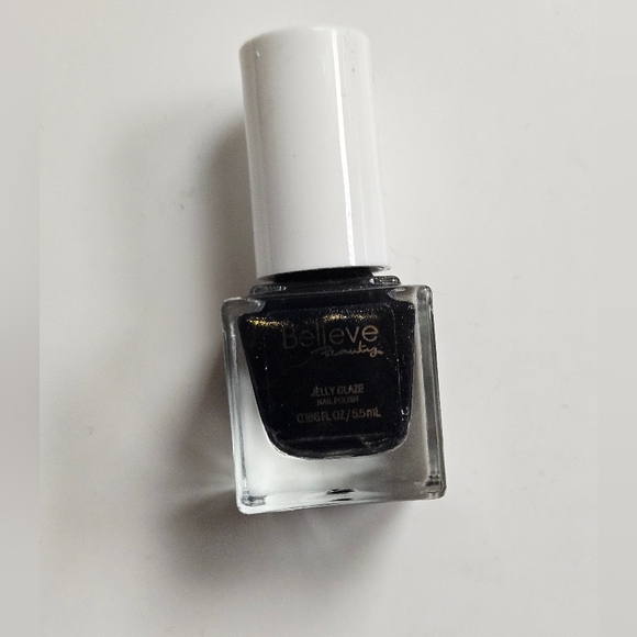 NWT MINIATURE BELIEVE BEAUTY GLITTER NAIL: BLACK/GOLD CAVIAR! - Picture 6 of 6